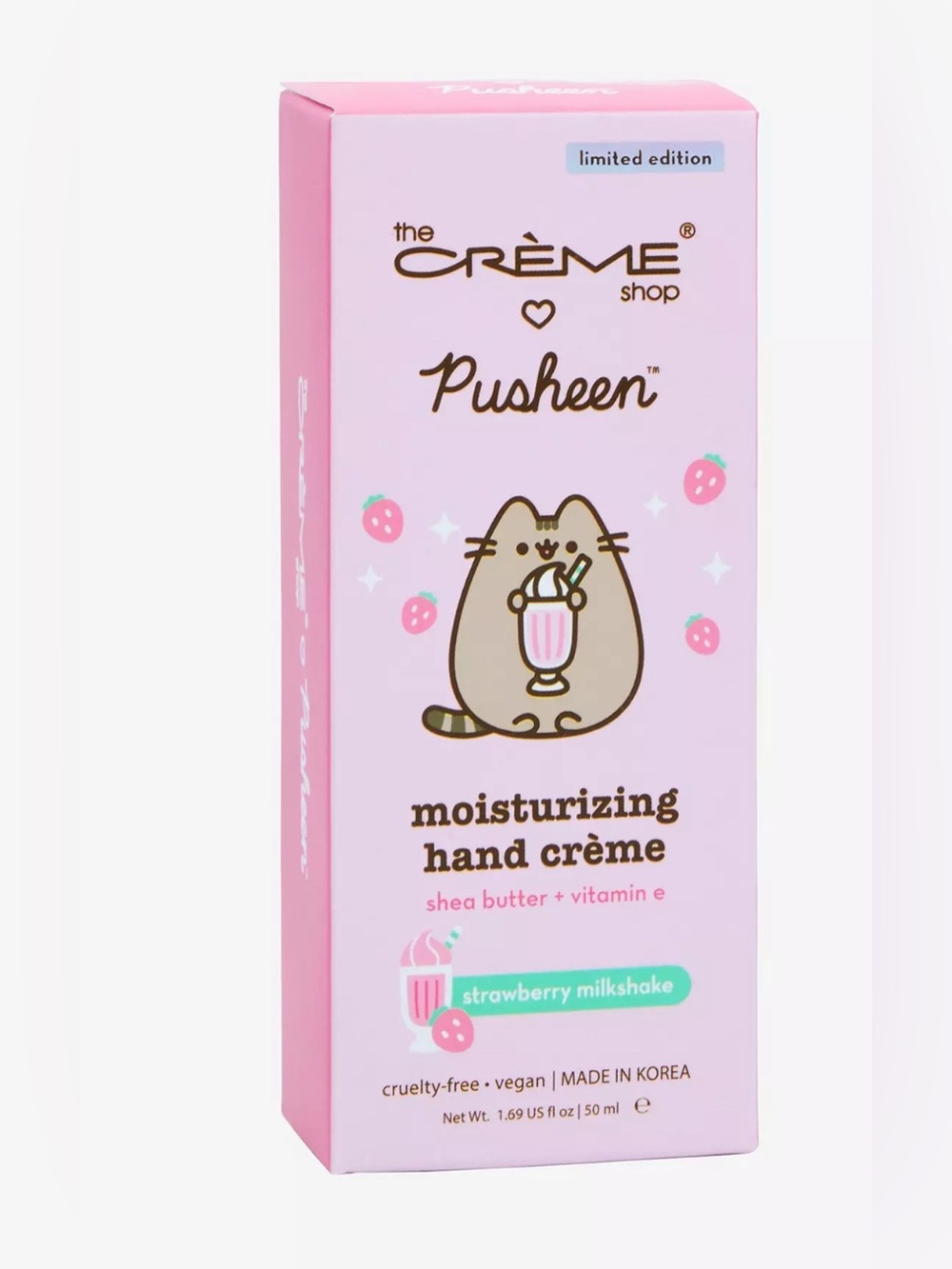 Pusheen Pink Strawberry Milkshake Moisturizing Hand Crème NWT Limited edition